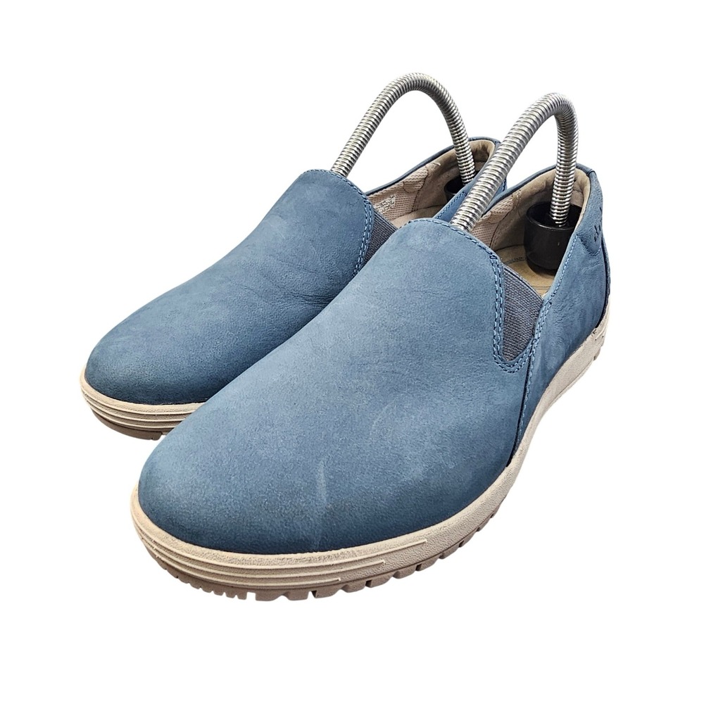 Dansko Fawna Blue Nubuck Leather Slip On Comfort Shoes Women's 38 EU US 7.5 - 8